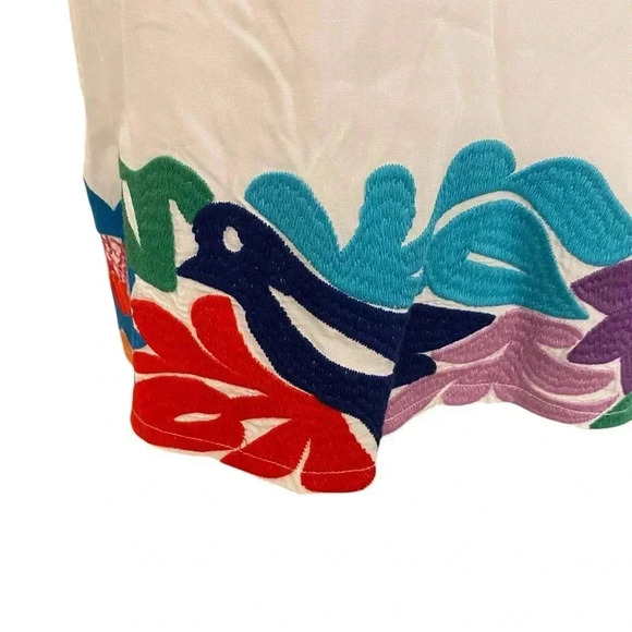 . Marie Womens Maya Embroidered Mexican Textile Shirt Blouse - Picture 2 of 7